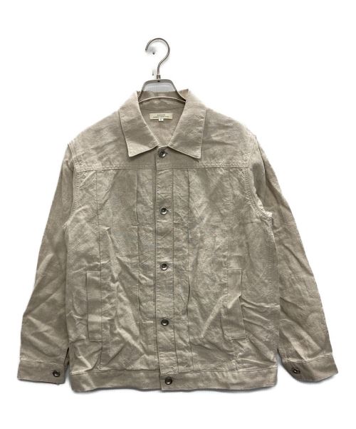 SLOW&CO（スロウ）SLOW&CO (スローアンドコー) Linen Jacket/リネンジャケット ベージュ サイズ:SIZE 1の古着・服飾アイテム