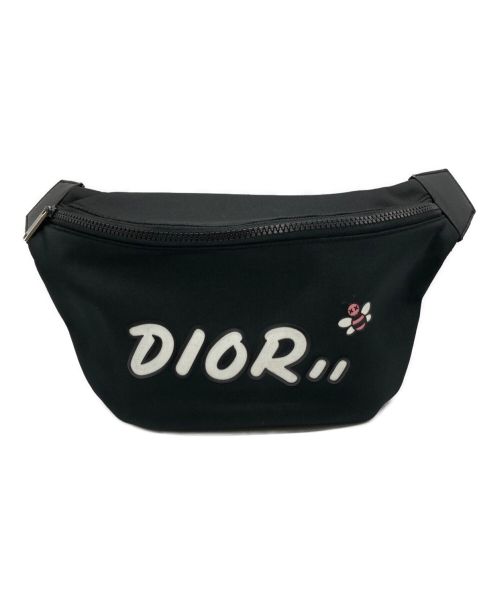 Dior（ディオール）Dior (ディオール) KAWS (カウズ) ラバーロゴウエストバッグ ブラックの古着・服飾アイテム