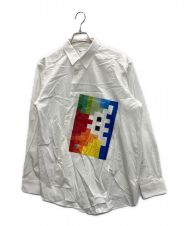 COMME des GARCONS SHIRT (コムデギャルソンシャツ) インベーダープリントシャツ ホワイト サイズ:Ｍ