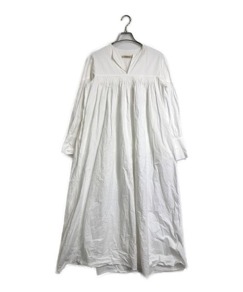 Curensology（カレンソロジー）Curensology (カレンソロジー) タックシャツワンピース ホワイト サイズ:FREEの古着・服飾アイテム