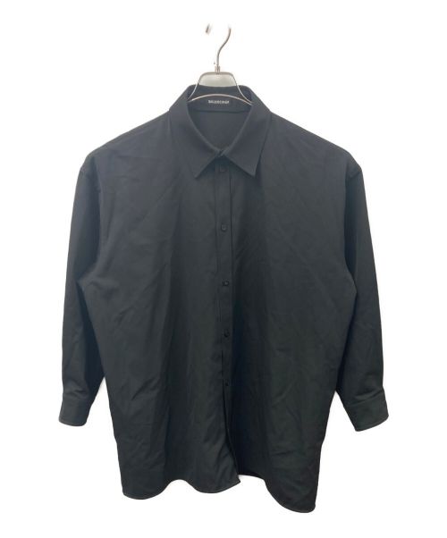 BALENCIAGA（バレンシアガ）BALENCIAGA (バレンシアガ) オーバーサイズウールシャツ ブラック サイズ:Lの古着・服飾アイテム