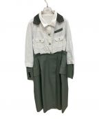 sacaiサカイ）の古着「Denim Suiting Coat/デニムスーチングコート」｜オリーブ×ホワイト