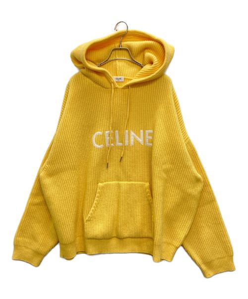 CELINE（セリーヌ）CELINE (セリーヌ) リブフードセーター イエロー サイズ:SIZE XLの古着・服飾アイテム