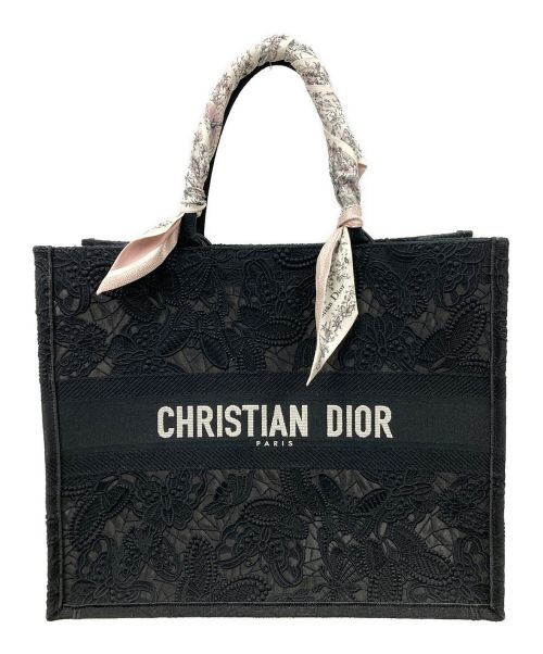 Christian Dior（クリスチャン ディオール）Christian Dior (クリスチャン ディオール) ラージブックトート ブラックの古着・服飾アイテム