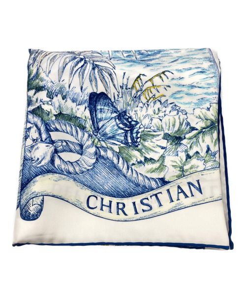 Christian Dior（クリスチャン ディオール）Christian Dior (クリスチャン ディオール) シルクスカーフ スカイブルーの古着・服飾アイテム