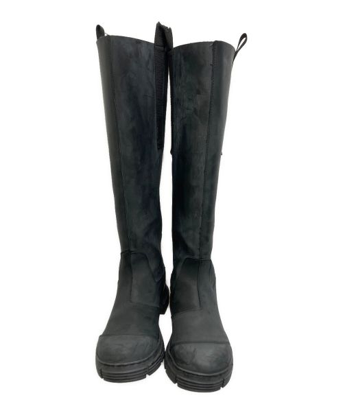 GANNI（ガニー）GANNI (ガニー) リサイクルラバー ロングブーツ ブラック サイズ:SIZE 40の古着・服飾アイテム