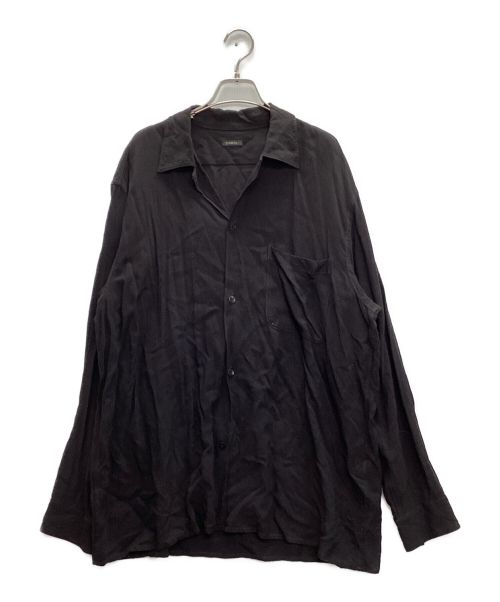COMOLI（コモリ）COMOLI (コモリ) レーヨン オープンカラーシャツ ブラック サイズ:2の古着・服飾アイテム