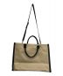 CULLNI (クルニ) Leather Trimmed Canvas Handbag ベージュ：18000円