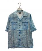 DIESELディーゼル）の古着「S-Mac-Dnmシャツ/エコヴェロ™ビスコースシャツ」｜ブルー