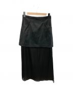 ZOEゾーイ）の古着「2face long skirt」｜ブラック