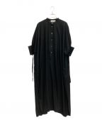 ENFOLDエンフォルド）の古着「Comfortable Twill BIGシルエットドレス」｜ブラック