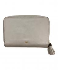 ANYA HINDMARCH (アニヤ・ハインドマーチ) スマイル 二つ折り財布 グレー