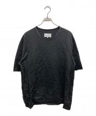 Maison Margiela (メゾンマルジェラ) Weathered コットンクルーネックS/Sカットソー ブラック サイズ:SIZE S