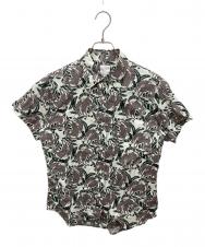 THE NORTH FACE (ザ ノース フェイス) mina perhonen (ミナ ペルホネン) 半袖総柄シャツ ブラウン×ベージュ サイズ:SIZE L