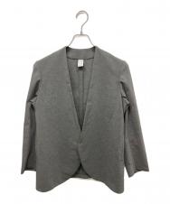 NO CONTROL AIR (ノーコントロールエアー) 強撚ポリエステル・ストレッチポプリンノーカラージャケット グレー サイズ:SIZE XXS