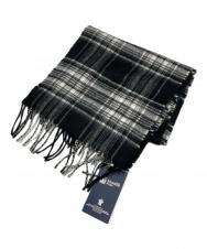 JOHNSTONS OF ELGIN (ジョンストンズオブエルガン) チェックストール ブラック