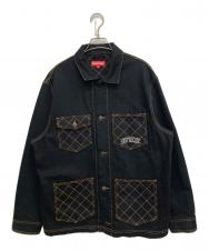 Supreme (シュプリーム) Diamond Stitch Denim Chore Coat ブラック サイズ:SIZE M