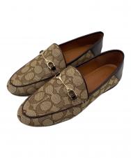COACH (コーチ) HALEY シグネチャー ローファー ブラウン サイズ:SIZE 6C