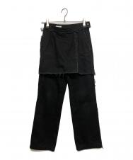 DRIES VAN NOTEN (ドリスヴァンノッテン) Pinella レイヤードブラックデニム ブラック サイズ:SIZE34
