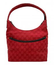 GUCCI (グッチ) GGキャンバス ハンドバッグ レッド サイズ:実寸サイズをご参照下さい。