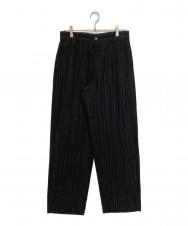 GIORGIO ARMANI (ジョルジオアルマーニ) レーヨン×シルク ワイドパンツ ブラック サイズ:SIZE46