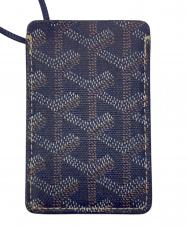 GOYARD (ゴヤール) ネックストラップ付き カードケース ネイビー サイズ:実寸サイズをご参照ください。