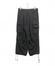 Yohji Yamamoto pour homme (ヨウジヤマモト プールオム) ウールギャバジンワイドカーゴパンツ HK-P46-100 ブラック サイズ:SIZE3