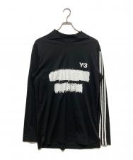 Y-3 (ワイスリー) U GFX LOGO LS T JN4876 ブラック サイズ:SIZE XS