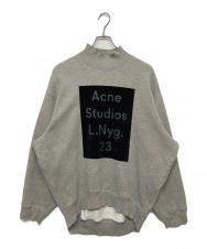 Acne studios (アクネ ストゥディオズ) ハイネックオーバーサイズスウェット beta flock paw14 グレー サイズ:SIZE XS