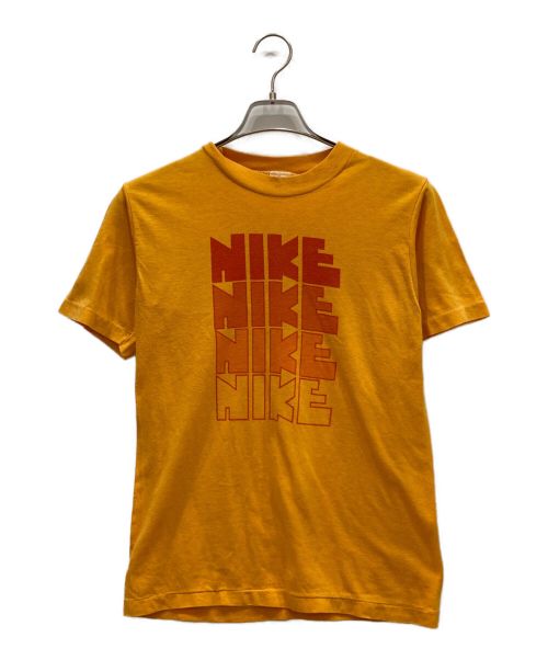NIKE（ナイキ）NIKE (ナイキ) 70’ｓ ゴツナイキ ビンテージ 4連プリントTシャツ オレンジタグ TM表記 イエロー サイズ:Mの古着・服飾アイテム