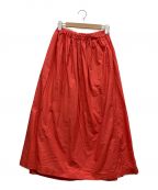ORGANIC BY JOHN PATRICK×Ron Hermanオーガニック バイ ジョン パトリック×ロンハーマン）の古着「Flair Maxi Skirt フレア マキシ スカート」｜オレンジ