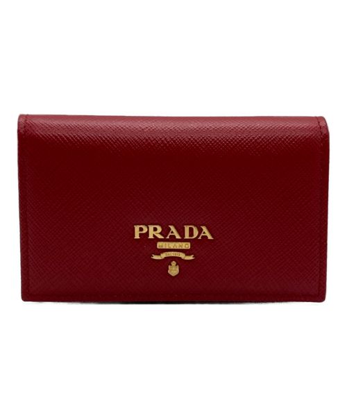 PRADA（プラダ）PRADA (プラダ) カードケース レッドの古着・服飾アイテム
