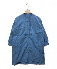 nest Robe (ネストローブ) バンドカラーワンピース ブルー サイズ:SIZE Free