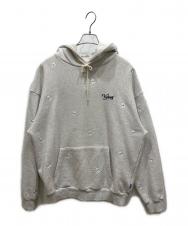 KEBOZ (ケボズ) NICK GEAR (ニックギア) 刺繍プルオーバーパーカー グレー サイズ:SIZE L