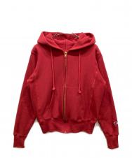 Champion REVERSE WEAVE (チャンピオン リバース ウィーブ) ZIP HOODED SWEAT SHIRT レッド サイズ:SIZE S