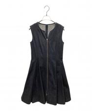 FOXEY NEWYORK (フォクシーニューヨーク) デニムノースリーブワンピース インディゴ サイズ:38
