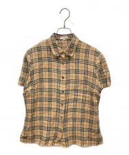 Burberry's (バーバリーズ) リネンチェックシャツ ブラウン サイズ:SIZE 42