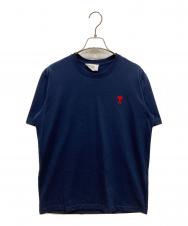 AMI PARIS (アミ パリス) ハートロゴ刺繍Tシャツ ネイビー サイズ:SIZE S