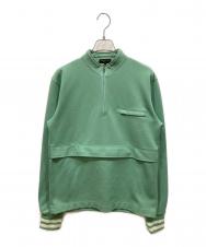 COMME des GARCONS HOMME PLUS (コムデギャルソンオムプリュス) ハーフジップスウェット グリーン サイズ:SIZE L