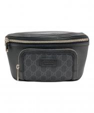 GUCCI (グッチ) スモール ベルトバッグ GGスプリーム ブラック
