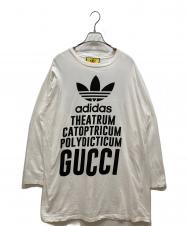 GUCCI (グッチ) adidas (アディダス) カットソーワンピース ホワイト サイズ:SIZE M