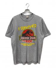 UNIVERSAL STUDIOS (ユニバーサルスタジオ) 90s JURASSIC PARK Tee グレー サイズ:XXL