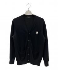 UNDERCOVER (アンダーカバー) Vネックロゴカーディガン ブラック サイズ:2