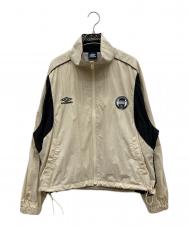 UMBRO (アンブロ) FREAK'S STORE (フリークスストア) 別注 New Nylon Jacket ベージュ×ブラック サイズ:M