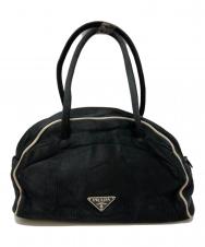 PRADA (プラダ) RASO GYM サテンミニハンドバッグ ブラック