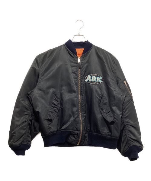 ARK（アーク）ARK (アーク) ワッペンリメイクMA-1ジャケット ブラック サイズ:XLの古着・服飾アイテム