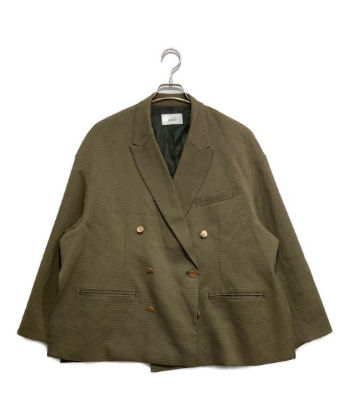 soerte（ソエルテ）soerte (ソエルテ) オーバーサイズダブルブレストジャケット ブラウン サイズ:1の古着・服飾アイテム