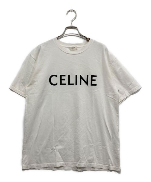 CELINE（セリーヌ）CELINE (セリーヌ) ロゴプリントTシャツ ホワイト サイズ:Sの古着・服飾アイテム