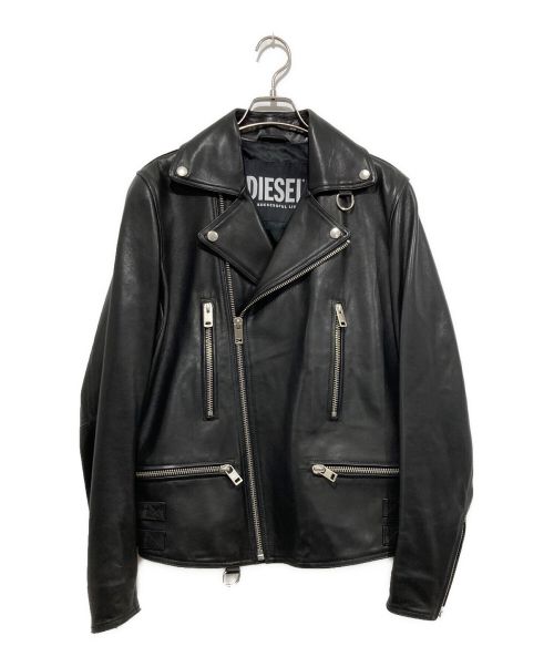 DIESEL（ディーゼル）DIESEL (ディーゼル) ラムレザーライダースジャケット ブラック サイズ:Sの古着・服飾アイテム