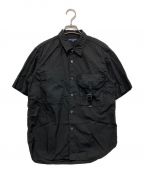 COMME des GARCONS HOMMEコムデギャルソン オム）の古着「製品染めパッカリング半袖シャツ」｜ブラック